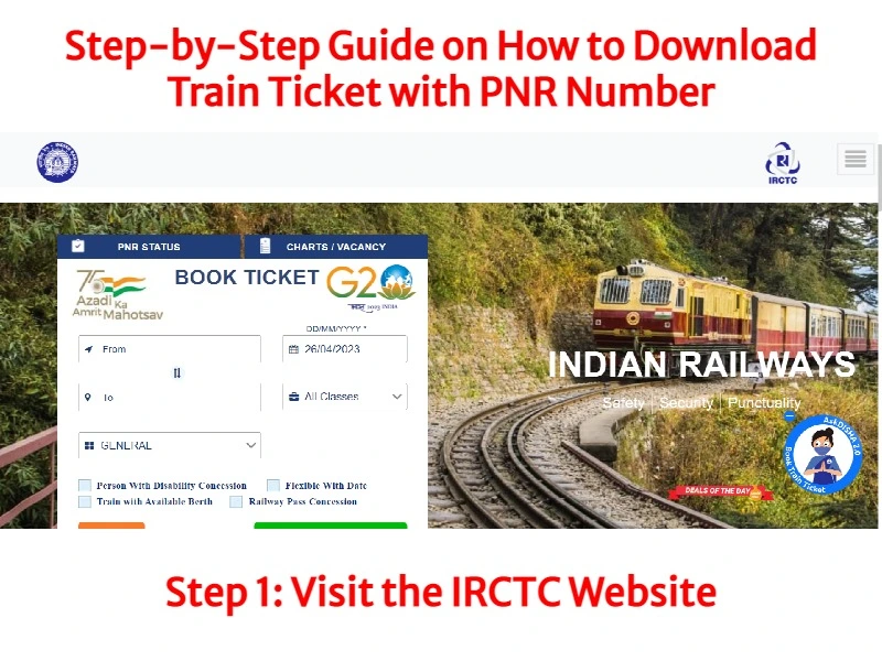 Download Train Ticket By PNR