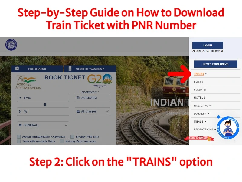 Download Train Ticket By PNR