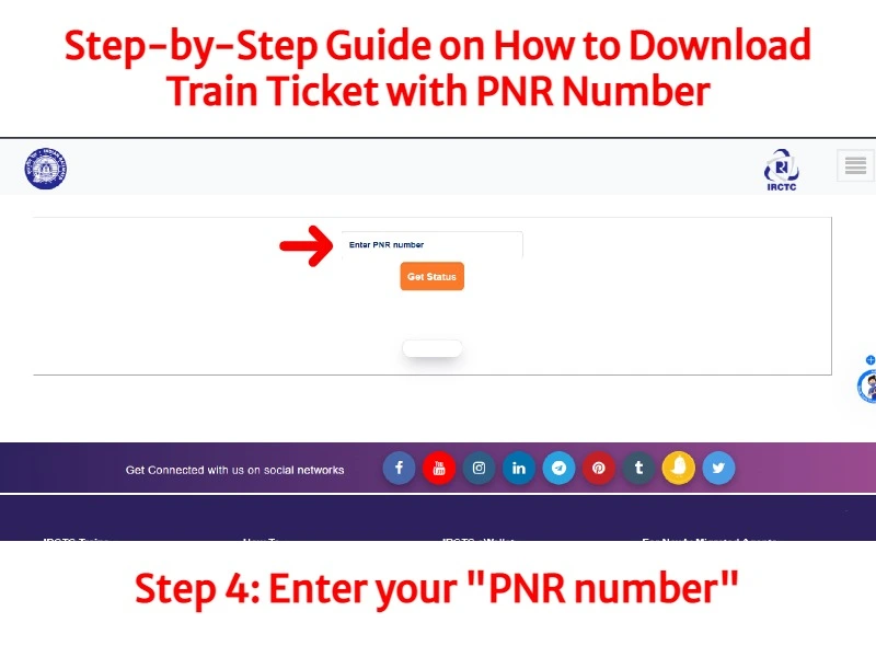 Download Train Ticket By PNR