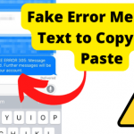 Fake Error Message Text Copy and Paste