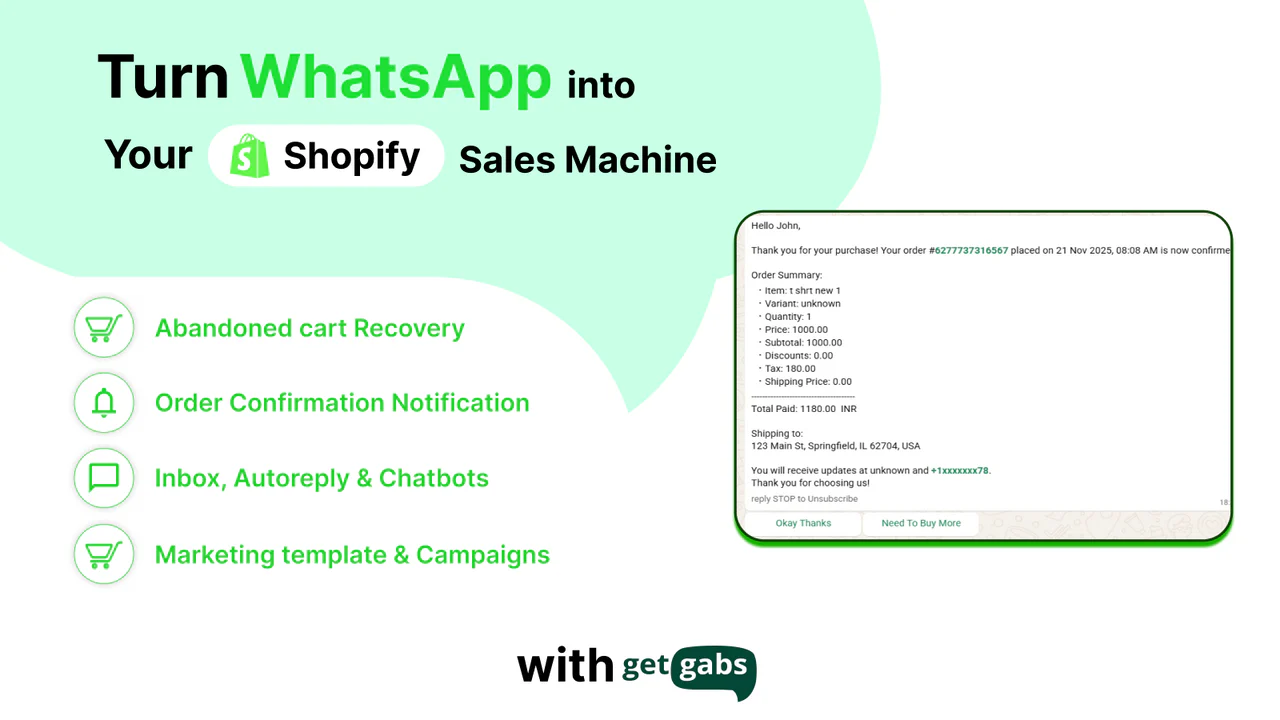 Getgabs Shopify App